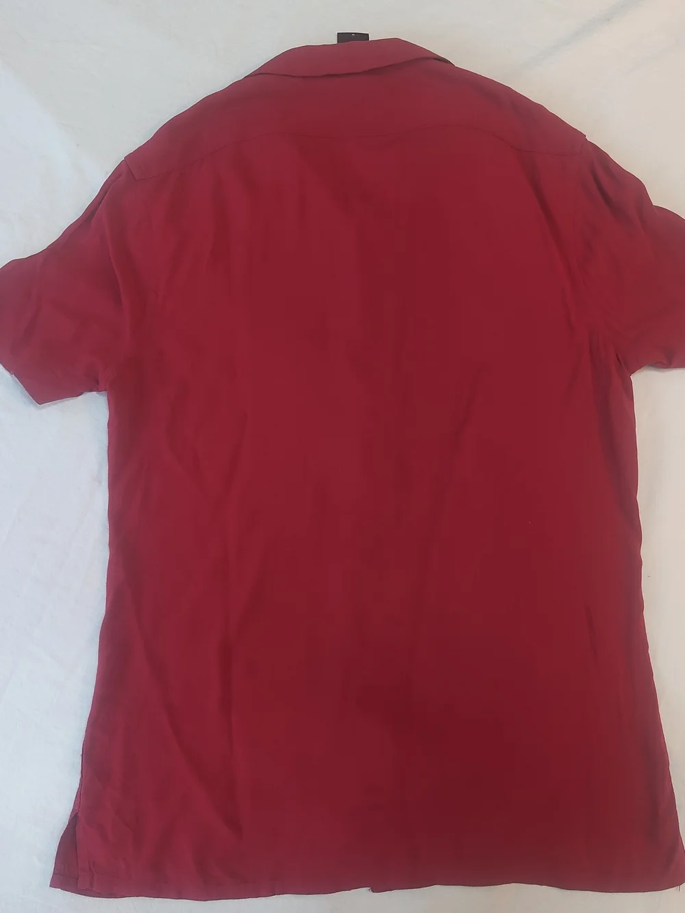 Express Men’s Short Sleeve Button-Down Shirt - Red- XS